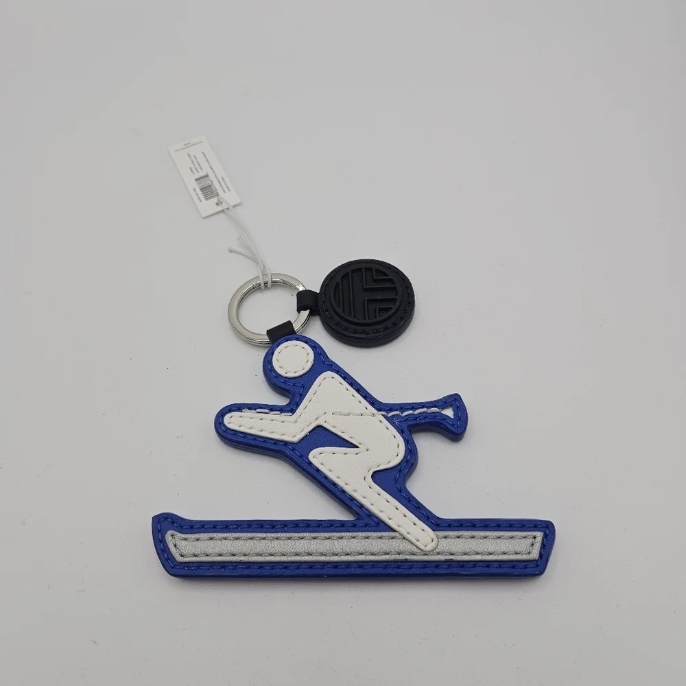 NWT Tory Sport Skier Key Fob in Bright Cobalt